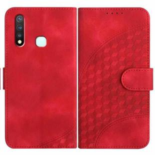 For vivo Y19/U3/Y5s/Z5i/U20 YX0060 Elephant Head Embossed Phone Leather Case with Lanyard(Red)