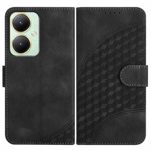 For vivo Y27 4G Global YX0060 Elephant Head Embossed Phone Leather Case with Lanyard(Black)