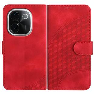 For vivo iQOO Z9s Pro / T3 Pro 5G India YX0060 Elephant Head Embossed Phone Leather Case with Lanyard(Red)