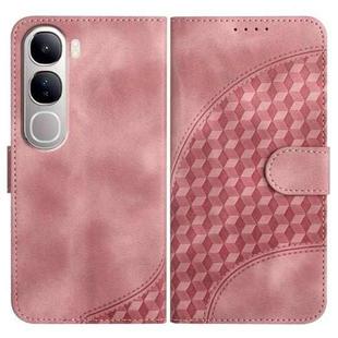 For vivo Y300 / vivo V40 Lite 4G / 5G IDN Elephant Head Embossed Phone Leather Case with Lanyard(Pink)