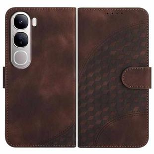 For vivo Y300 / vivo V40 Lite 4G / 5G IDN Elephant Head Embossed Phone Leather Case with Lanyard(Coffee)