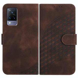 For vivo V21 4G / 5G / V21s Elephant Head Embossed Phone Leather Case with Lanyard(Coffee)