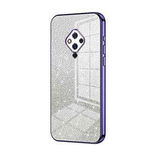 For vivo S5 Gradient Glitter Powder Electroplated Phone Case(Purple)