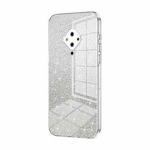 For vivo S5 Gradient Glitter Powder Electroplated Phone Case(Transparent)