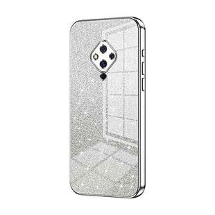 For vivo S5 Gradient Glitter Powder Electroplated Phone Case(Silver)