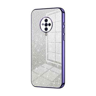 For vivo S6 Gradient Glitter Powder Electroplated Phone Case(Purple)