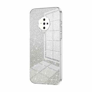 For vivo S6 Gradient Glitter Powder Electroplated Phone Case(Transparent)