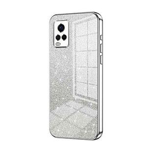 For vivo S7 / V20 Pro Gradient Glitter Powder Electroplated Phone Case(Silver)