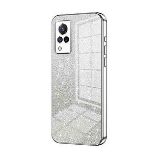 For vivo S9 Gradient Glitter Powder Electroplated Phone Case(Silver)