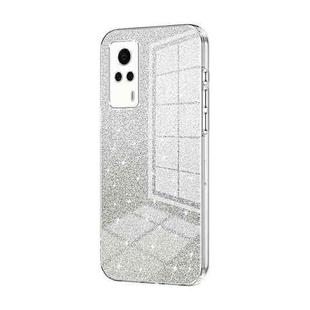 For vivo S9e Gradient Glitter Powder Electroplated Phone Case(Transparent)