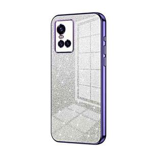 For vivo S10 / S10 Pro Gradient Glitter Powder Electroplated Phone Case(Purple)