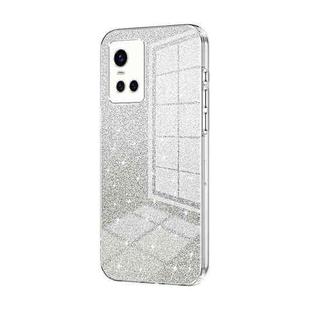 For vivo S10 / S10 Pro Gradient Glitter Powder Electroplated Phone Case(Transparent)
