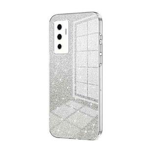 For vivo S10e / V23e 4G/5G / Y75 4G Gradient Glitter Powder Electroplated Phone Case(Transparent)