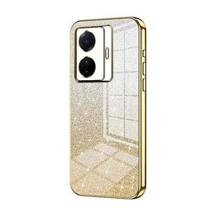 For vivo S15e / T1 Pro Gradient Glitter Powder Electroplated Phone Case(Gold)