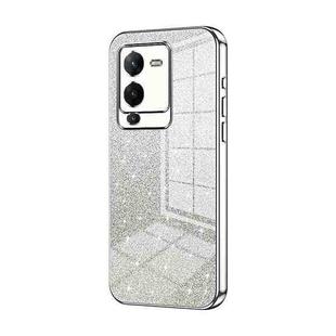 For vivo S15 Pro / V25 Pro Gradient Glitter Powder Electroplated Phone Case(Silver)