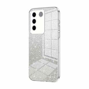 For vivo S16e / V27e Gradient Glitter Powder Electroplated Phone Case(Transparent)