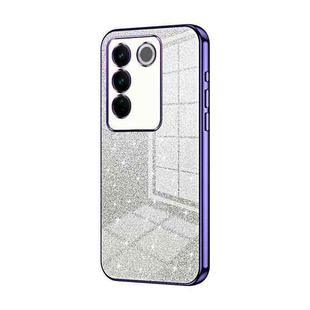 For vivo S16 Pro / S16 / V27 / V27 Pro Gradient Glitter Powder Electroplated Phone Case(Purple)