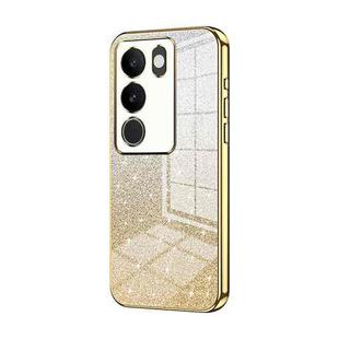 For vivo S17 / S17 Pro / S17t / V29 Gradient Glitter Powder Electroplated Phone Case(Gold)