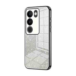 For vivo S17 / S17 Pro / S17t / V29 Gradient Glitter Powder Electroplated Phone Case(Black)