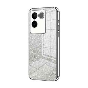 For vivo S17e / iQOO Z7 Pro Gradient Glitter Powder Electroplated Phone Case(Silver)