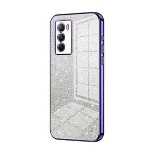 For vivo T1 / iQOO Neo5 SE Gradient Glitter Powder Electroplated Phone Case(Purple)