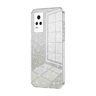 For vivo V21e / Y73 Gradient Glitter Powder Electroplated Phone Case(Transparent)