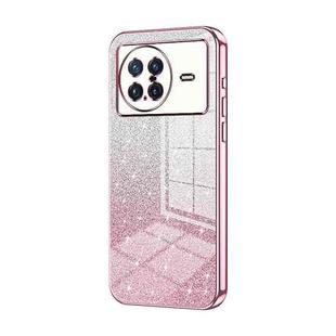 For vivo X Note Gradient Glitter Powder Electroplated Phone Case(Pink)