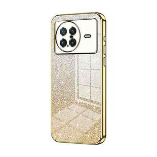 For vivo X Note Gradient Glitter Powder Electroplated Phone Case(Gold)