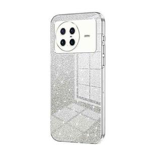 For vivo X Note Gradient Glitter Powder Electroplated Phone Case(Transparent)