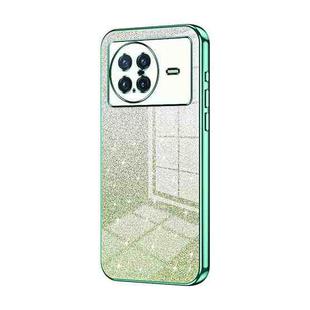 For vivo X Note Gradient Glitter Powder Electroplated Phone Case(Green)