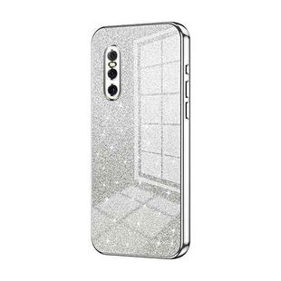 For vivo X27 Gradient Glitter Powder Electroplated Phone Case(Silver)