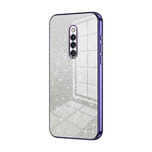 For vivo X27 Pro Gradient Glitter Powder Electroplated Phone Case(Purple)