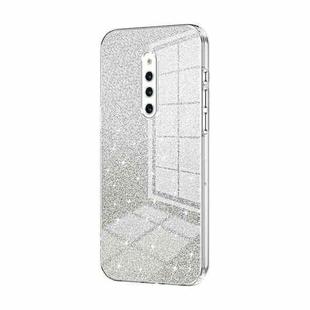 For vivo X27 Pro Gradient Glitter Powder Electroplated Phone Case(Transparent)
