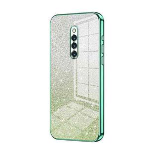 For vivo X27 Pro Gradient Glitter Powder Electroplated Phone Case(Green)