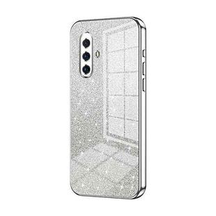 For vivo X30 Gradient Glitter Powder Electroplated Phone Case(Silver)