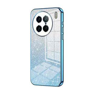 For vivo X90 Pro Gradient Glitter Powder Electroplated Phone Case(Blue)