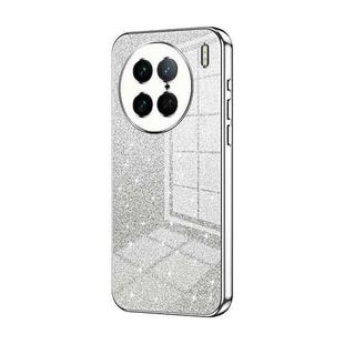 For vivo X90 Pro Gradient Glitter Powder Electroplated Phone Case(Silver)