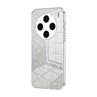 For vivo X100 Gradient Glitter Powder Electroplated Phone Case(Transparent)