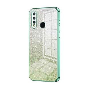 For vivo Y5s / U3 / Z5i / U20 / Y19 Gradient Glitter Powder Electroplated Phone Case(Green)