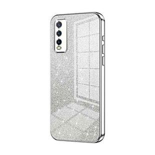 For vivo Y20 / Y20i / Y20s / iQOO U1x Gradient Glitter Powder Electroplated Phone Case(Silver)