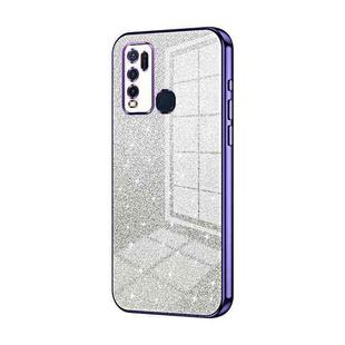 For vivo Y50 / Y30 Gradient Glitter Powder Electroplated Phone Case(Purple)