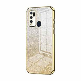 For vivo Y50 / Y30 Gradient Glitter Powder Electroplated Phone Case(Gold)