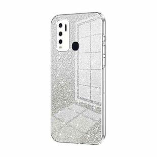 For vivo Y50 / Y30 Gradient Glitter Powder Electroplated Phone Case(Transparent)