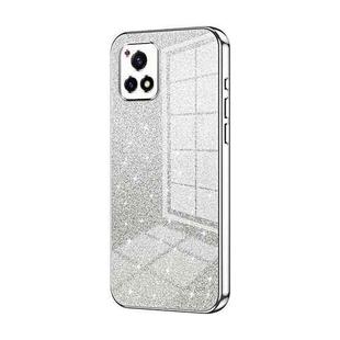 For vivo Y52s 5G / Y52s T1/ iQOO U3 Gradient Glitter Powder Electroplated Phone Case(Silver)