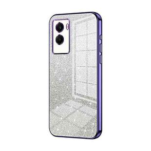 For vivo Y55s 2021 / Y72t Gradient Glitter Powder Electroplated Phone Case(Purple)