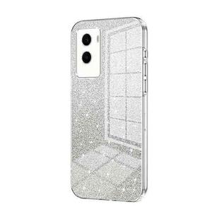 For vivo Y55s 2021 / Y72t Gradient Glitter Powder Electroplated Phone Case(Transparent)