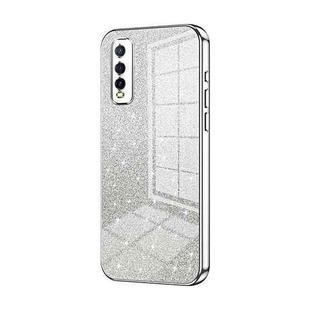 For vivo Y70s / iQOO U1 / Y51s / Y70t Gradient Glitter Powder Electroplated Phone Case(Silver)