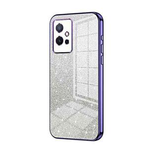 For vivo Y75 5G / Y55 5G / Y55s 2023 Gradient Glitter Powder Electroplated Phone Case(Purple)