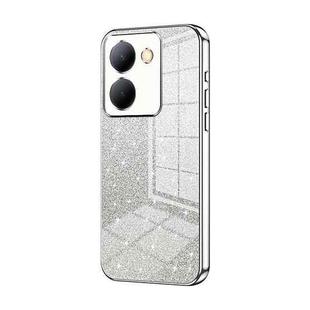 For vivo Y78 China / Y36 / Y36 5G Gradient Glitter Powder Electroplated Phone Case(Silver)