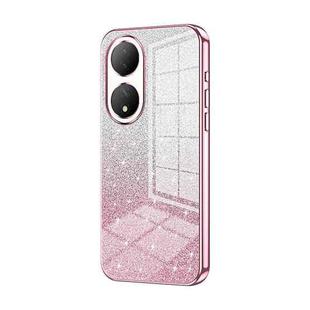 For vivo Y100 / Y100A Gradient Glitter Powder Electroplated Phone Case(Pink)